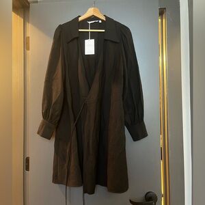 & Other Stories Black Wrap Dress